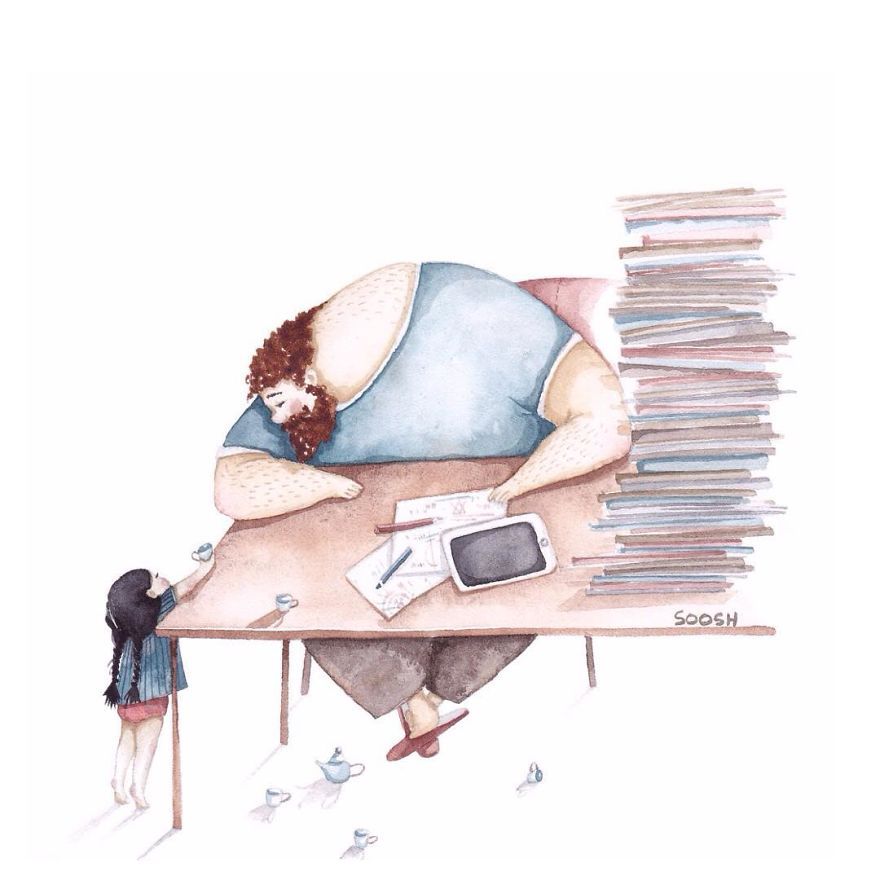 Les papas trouvent toujours le temps de se joindre à nous pour jouer à la dînette, même s'ils sont débordés | So Busy Girls