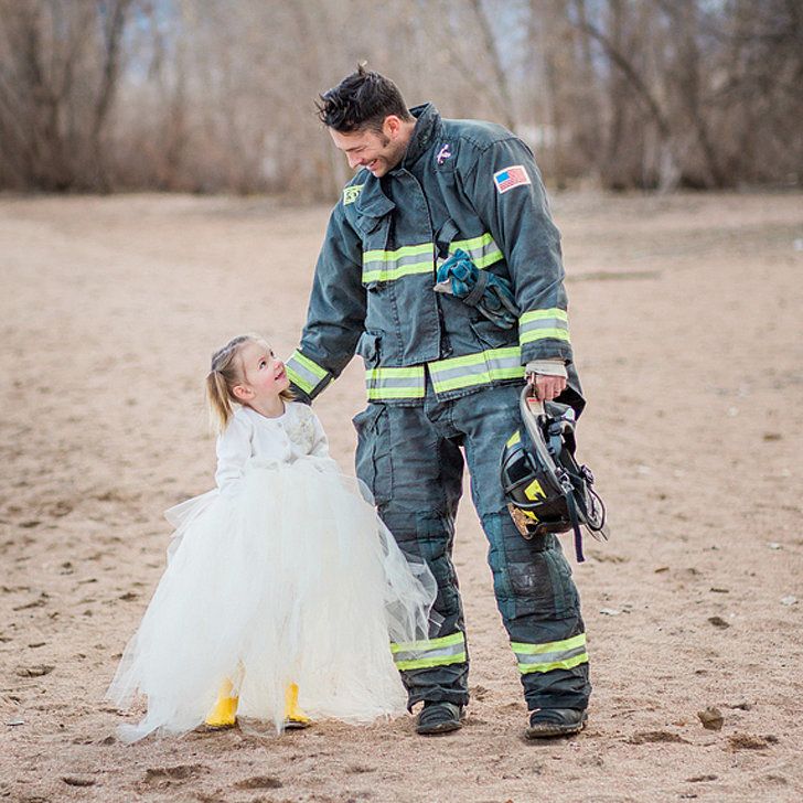 Ce shooting photo d'un papa pompier et de sa petite fille de 3 ans est adorable | So Busy Girls