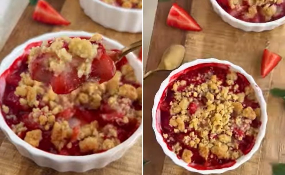 La recette de crumble aux fraises facile et gourmand | So Busy Girls