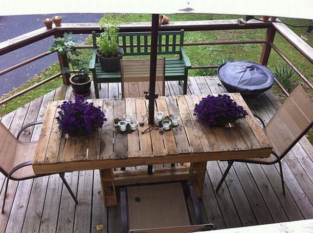 Une table de balcon en palettes | So Busy Girls