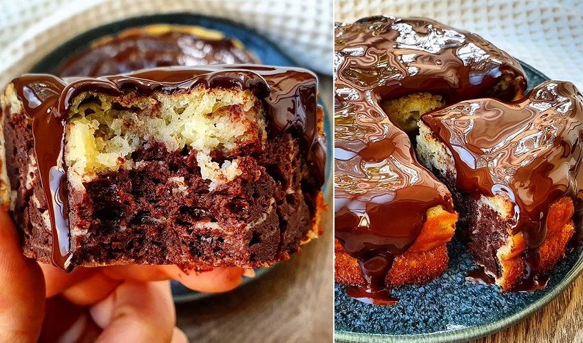 La recette du gâteau marbré chocolat vanille avec son glaçage miroir | So Busy Girls