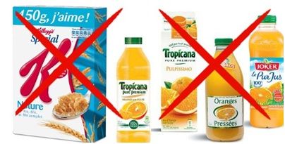 aliments-interdits-pour-un-regime-cereales-jus-d-orange