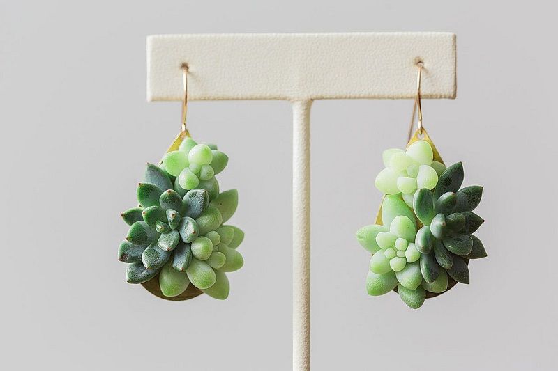 Boucles d'oreilles en succulentes | So Busy Girls