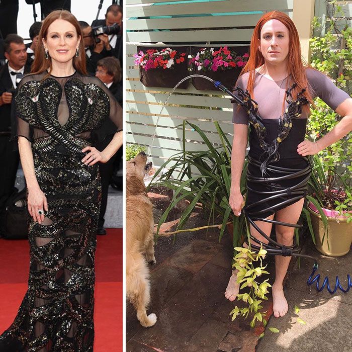 Tom Lenk qui reproduit la robe de Julianne Moore | So Busy Girls