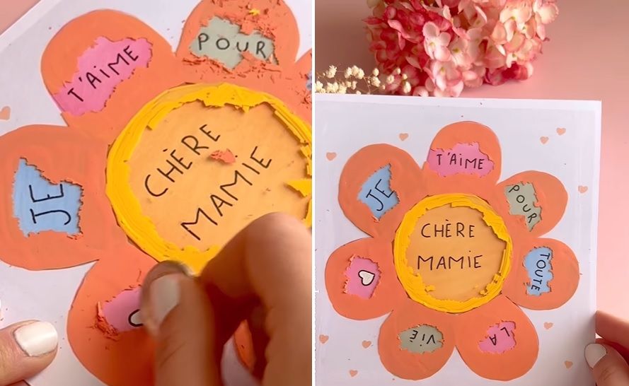 Fête des grands-mères : le tuto parfait pour faire une carte à gratter Bonne Fête Mamie ! | So Busy Girls