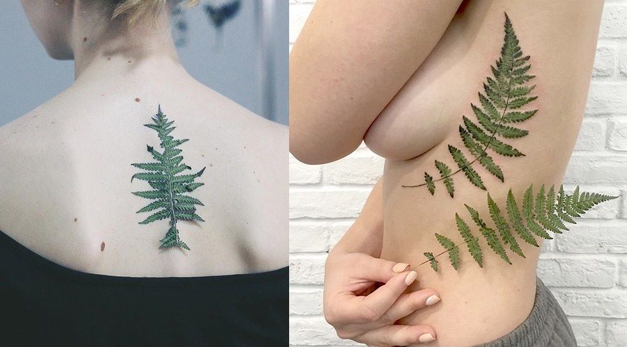Cette tatoueuse utilise de vraies feuilles et des fleurs comme pochoirs pour réaliser de sublimes tatouages botaniques | So Busy Girls