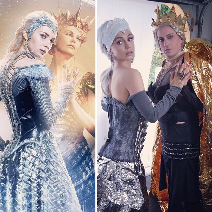 Tom Lenk qui reproduit les costumes de Charlize Theron et d'Emily Blunt | So Busy Girls