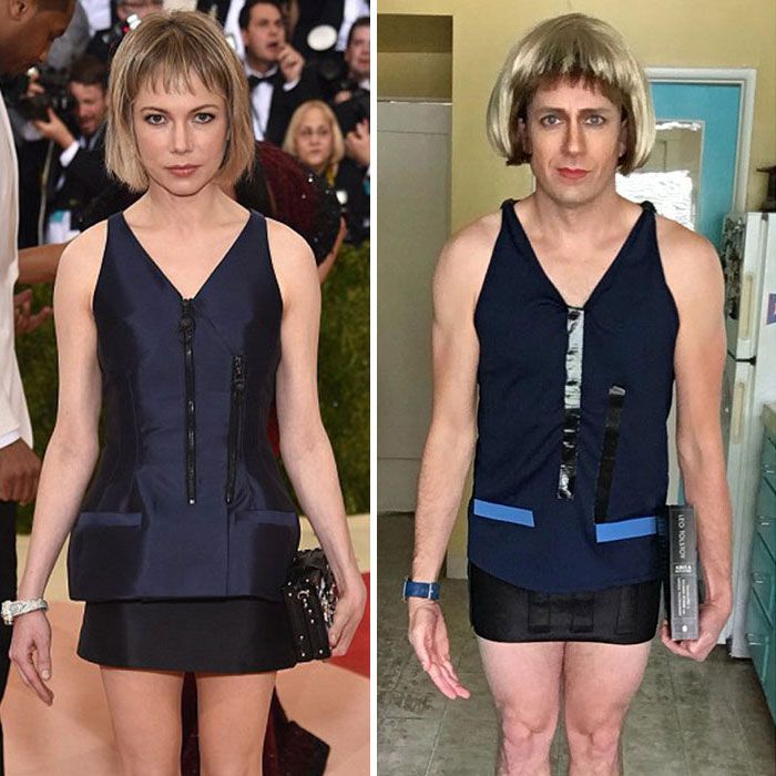 Tom Lenk qui reproduit la tenue de Michelle Williams | So Busy Girls
