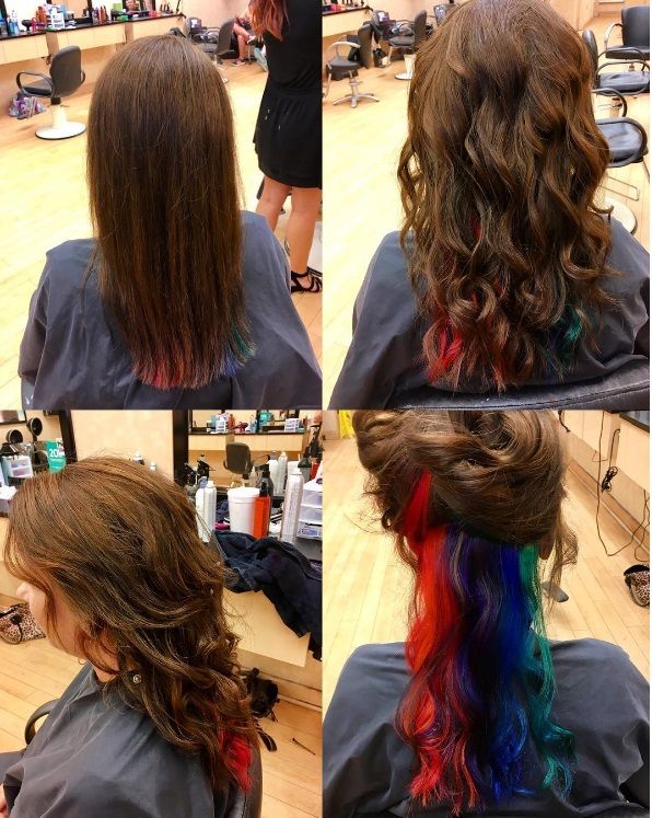 Découvrez la coloration arc-en-ciel cachée pour celles qui ne sont pas prêtes à se teindre les cheveux | So Busy Girls