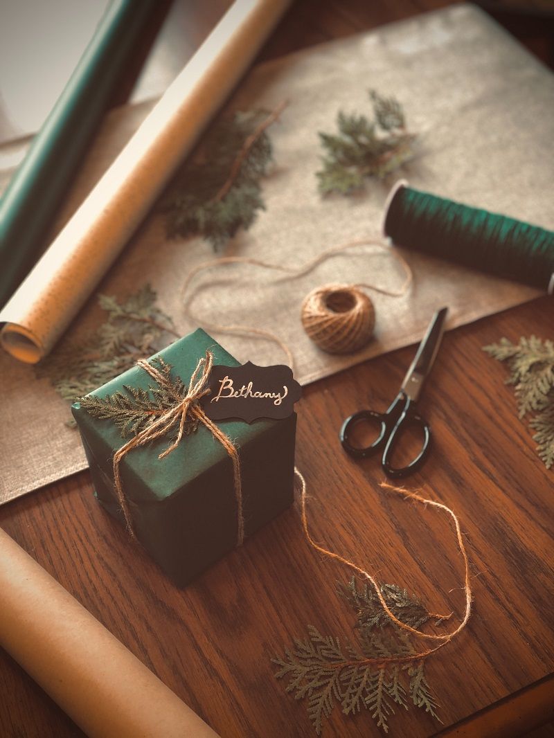cadeau-papier-vert