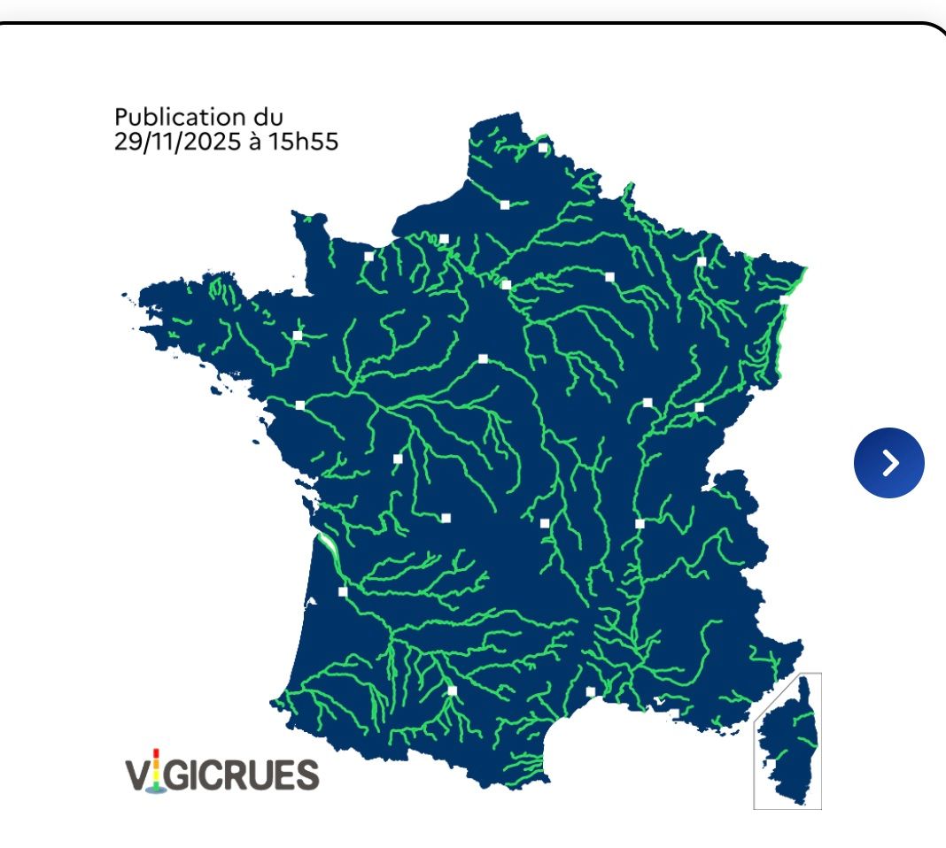 Crues : voici le département en vigilance jaune ce dimanche 30 novembre
