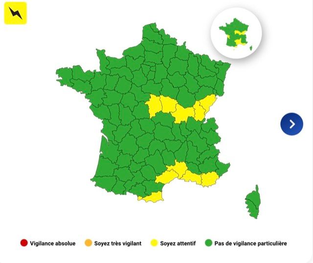 carte orage