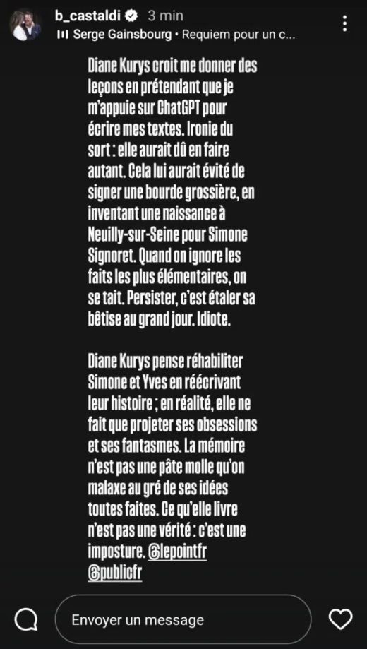Idiote : Benjamin Castaldi attaque la réalisatrice du film sur ses grands-parents et dénonce une imposture