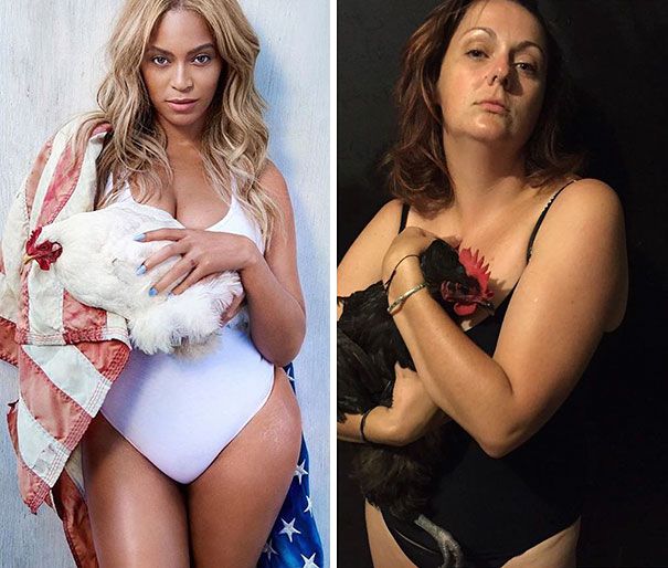 Cette femme reproduit avec beaucoup d'humour les photos Instagram des stars | So Busy Girls