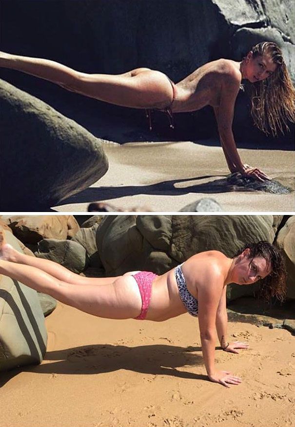 Cette femme reproduit avec beaucoup d'humour les photos Instagram des stars | So Busy Girls