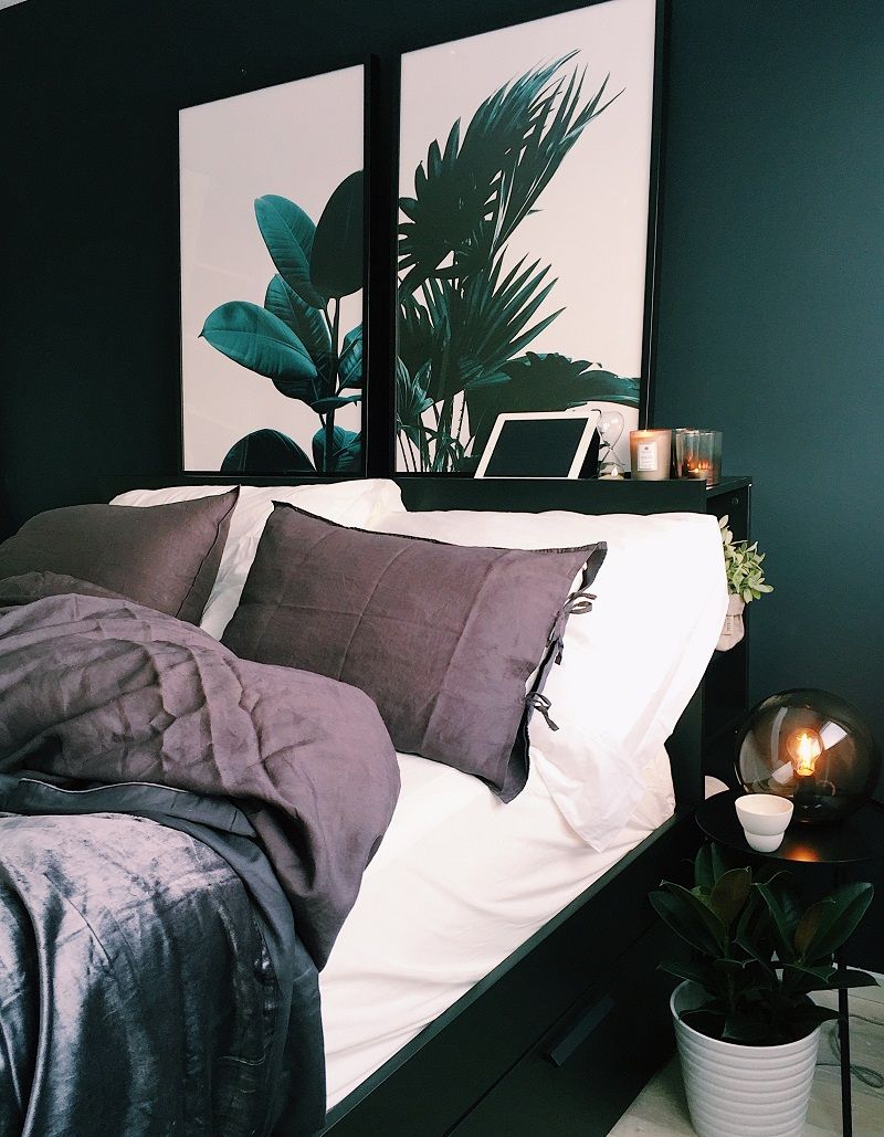 chambre-decoration-tropicale-feuilles-vertes