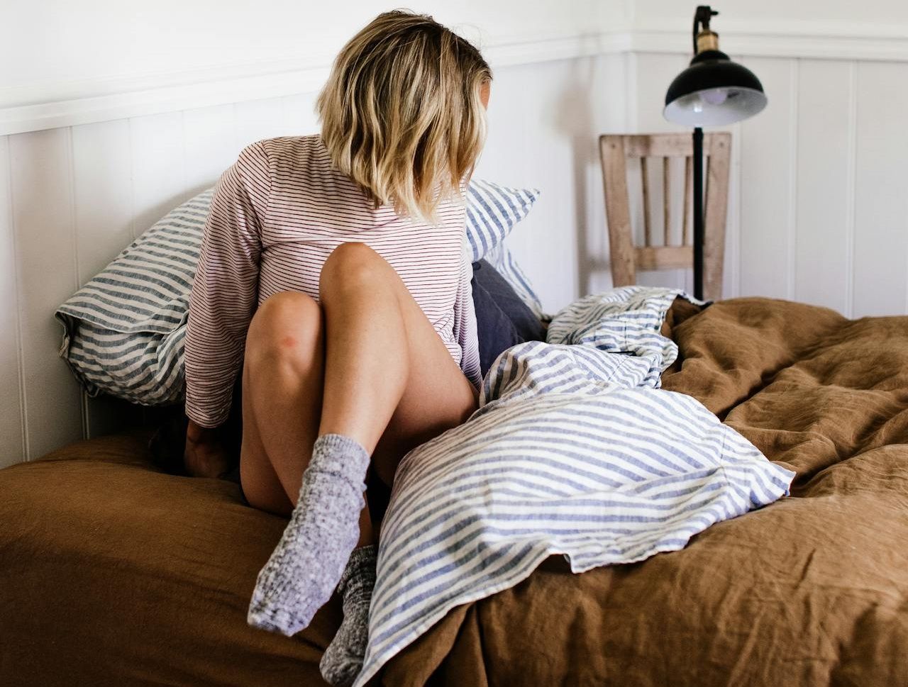 chaussettes-au-lit-femme-