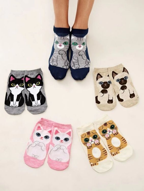 chaussettes-motif-chat