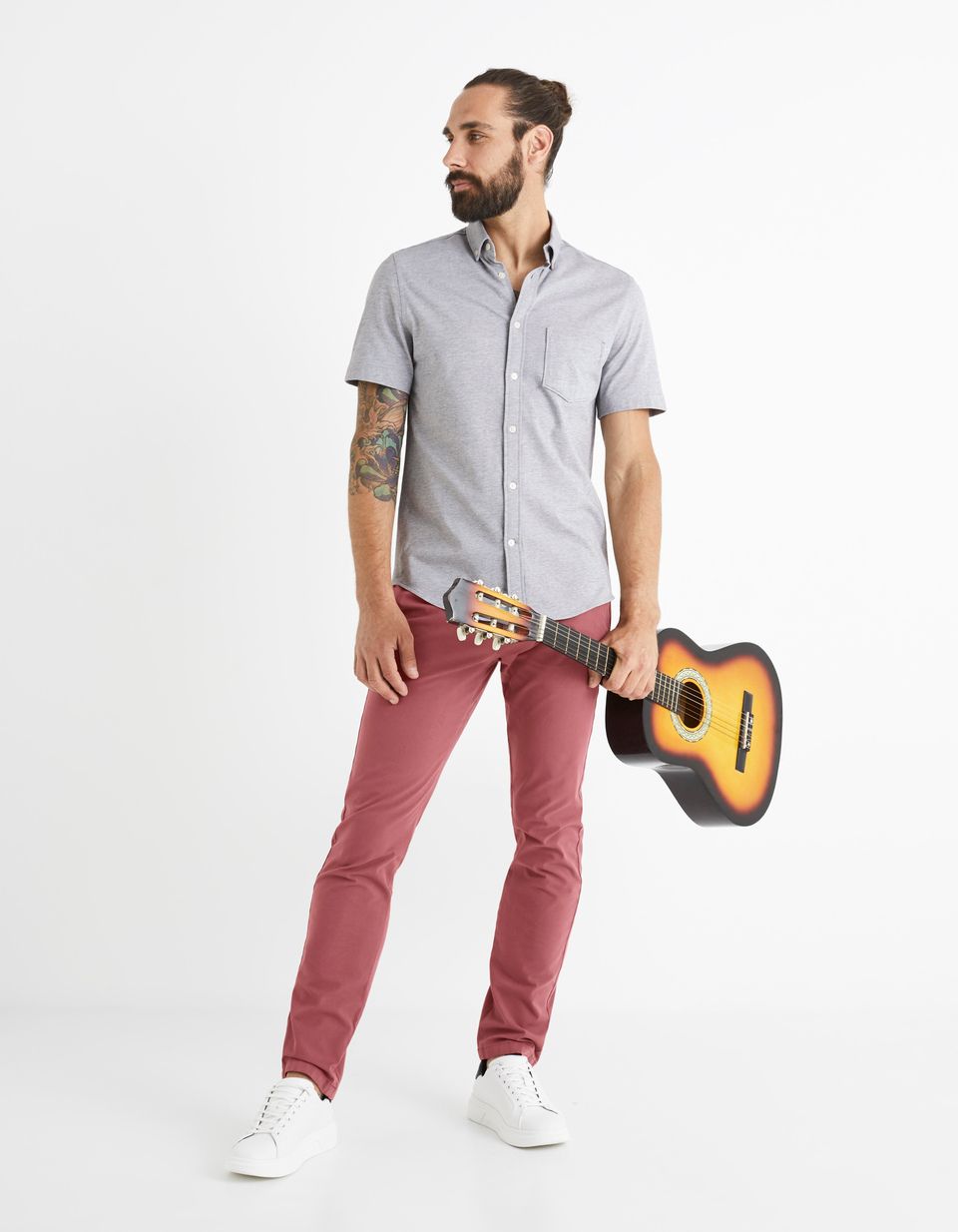 chemise-relax-gris-clair