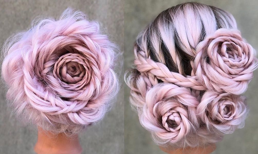 Ces coiffures tress&eacute;es en forme de rose sont plus faciles &agrave; faire soi-m&ecirc;me que vous ne le pensez