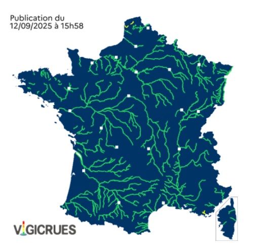 Crues : voici les 2 départements en vigilance jaune ce samedi 13 septembre 2025