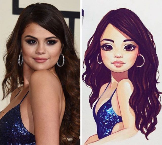 Découvrez comment ces célébrités ont été transformées en personnages de dessins animés | So Busy Girls