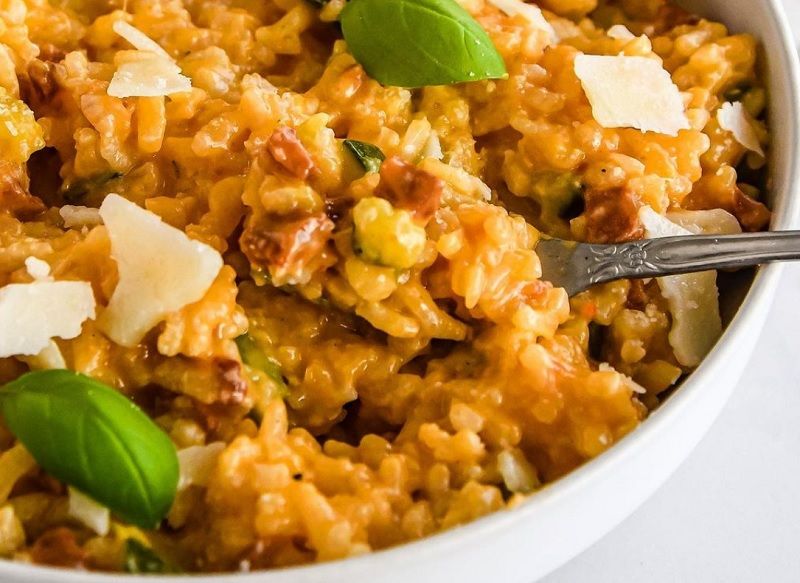 La recette du risotto courgettes et chorizo facile et rapide à préparer | So Busy Girls