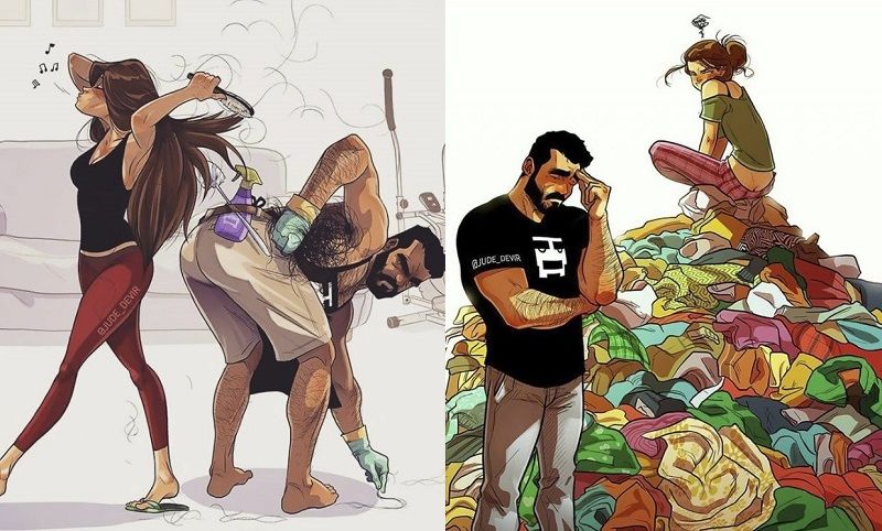 Cet illustrateur dessine des BD hilarantes sur sa vie quotidienne avec sa femme | So Busy Girls