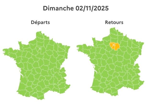 Trafic et bouchons : les pr&eacute;visions de Bison Fut&eacute; pour le dernier week-end de la Toussaint