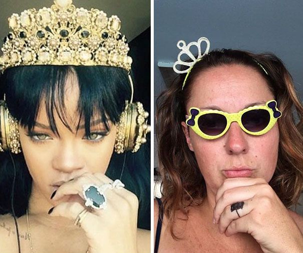 Cette femme reproduit avec beaucoup d'humour les photos Instagram des stars | So Busy Girls