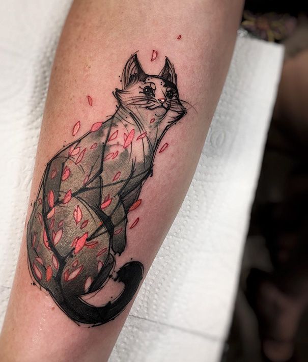 Les 18 meilleures idées de tatouages chat | So Busy Girls