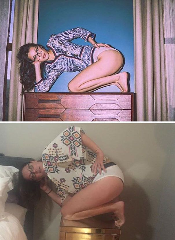 Cette femme reproduit avec beaucoup d'humour les photos Instagram des stars | So Busy Girls