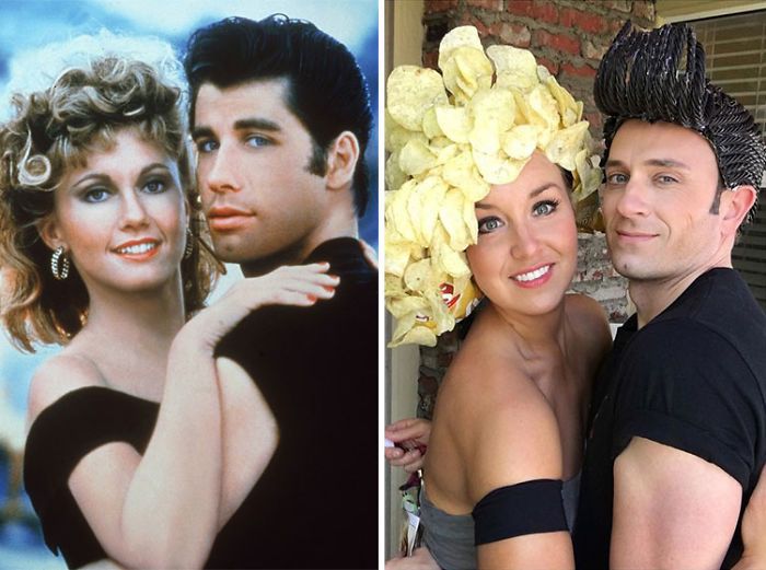 Tom Lenk et Courtney Andersen en tant que John Travolta et Olivia Newton-John dans Grease | So Busy Girls