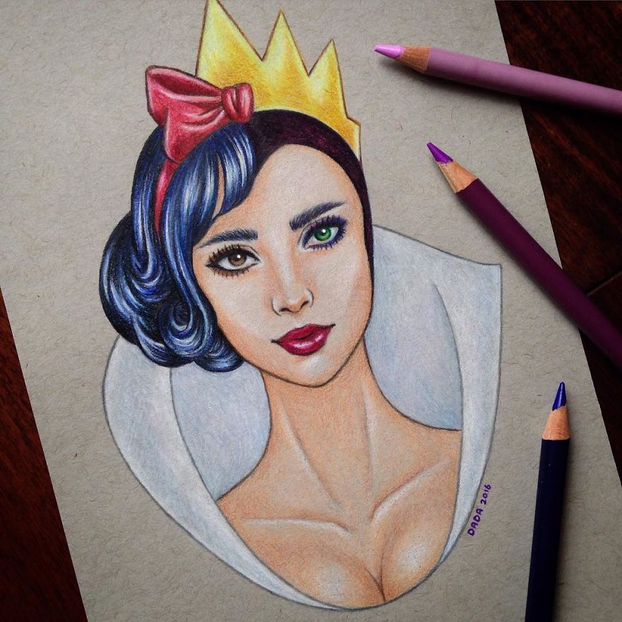 Cet artiste mêle les visages des héros et des méchants Disney | So Busy Girls