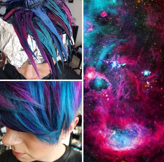 La tendance coiffure Galaxy Hair pour des cheveux aux couleurs de l'espace | So Busy Girls