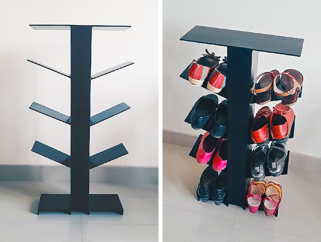 Un rangement à chaussures vertical | So Busy Girls