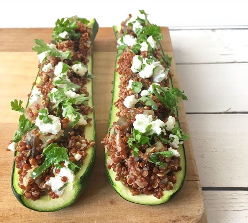 La recette des courgettes farcies végétariennes au quinoa et chèvre frais | So Busy Girls