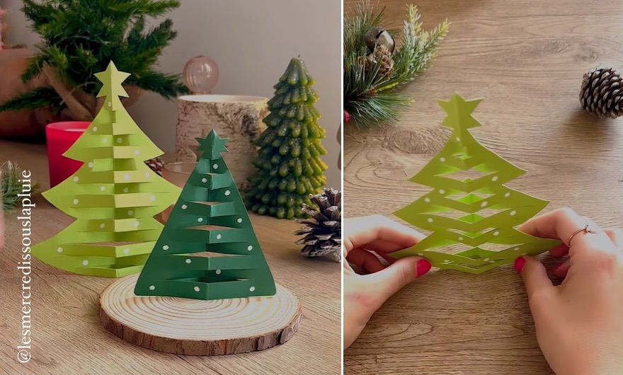 DIY : le tuto déco facile pour faire de jolis sapins de Noël avec peu de matériel | So Busy Girls