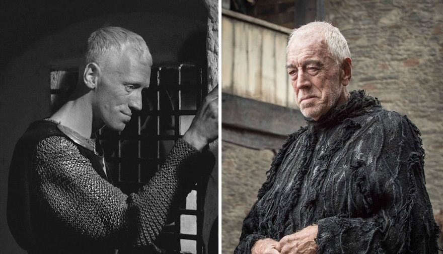 Max Von Sydow en 1957 / dans le rôle de la Corneille à trois yeux dans Game Of Thrones | So Busy Girls