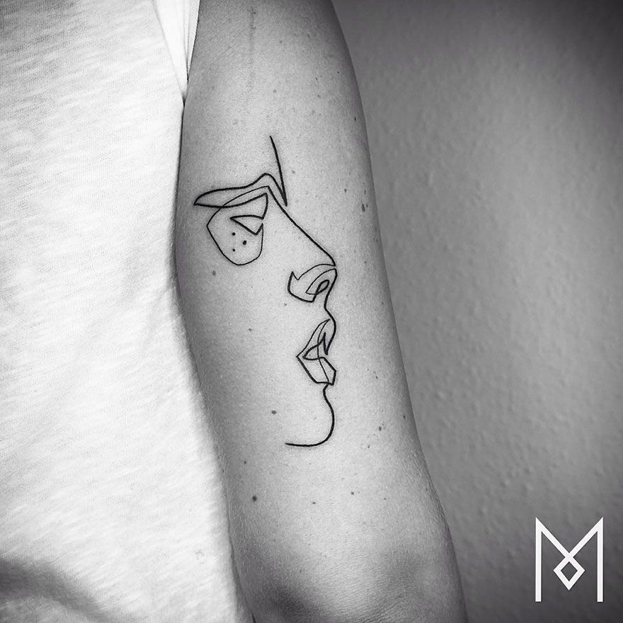 Des tatouages minimalistes réalisés avec un seul trait d'encre | So Busy Girls