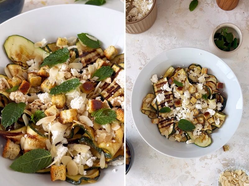 La recette de salade de courgettes grillées à la feta parfaite pour accompagner un barbecue | So Busy Girls