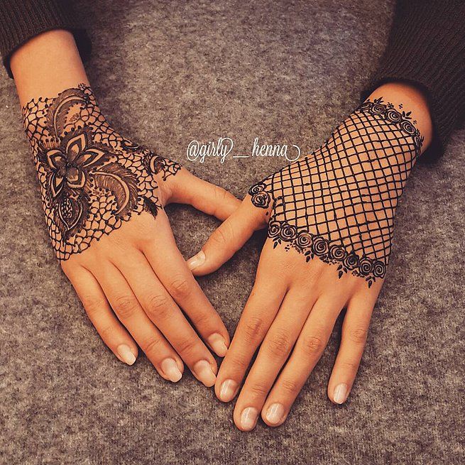 Un tatouage henné sur le dessus des mains, comme des mitaines | So Busy Girls