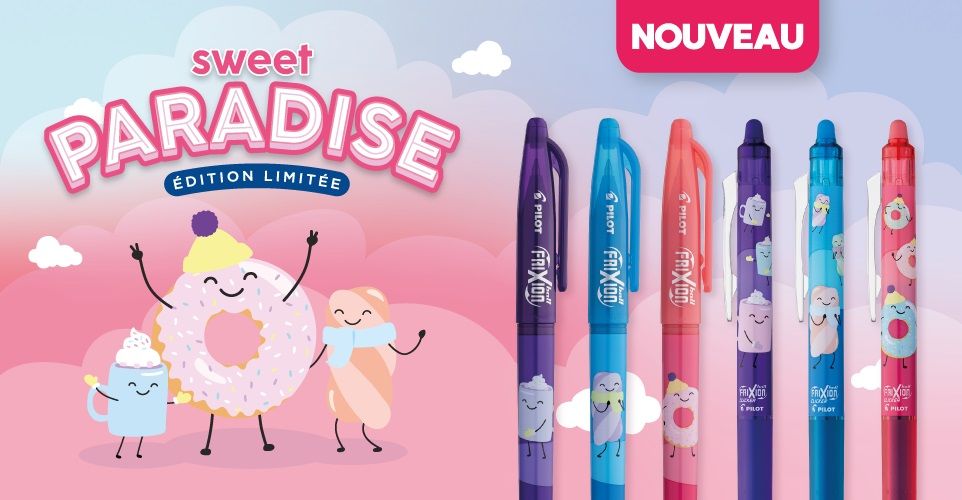 FriXion Sweet Paradise : la nouvelle &eacute;dition limit&eacute;e de stylos effa&ccedil;ables qui va enchanter votre trousse cet hiver