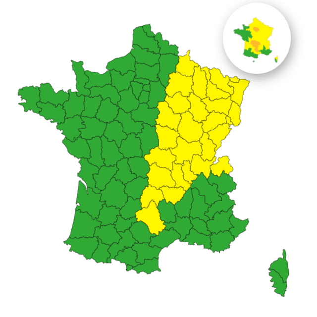 Grand froid : voici les 27 d&eacute;partements en vigilance jaune ce dimanche 23 novembre