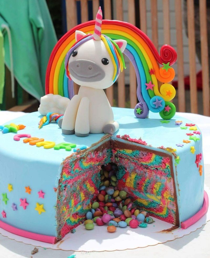 idee-recette-gateau-licorne-smarties-licorne