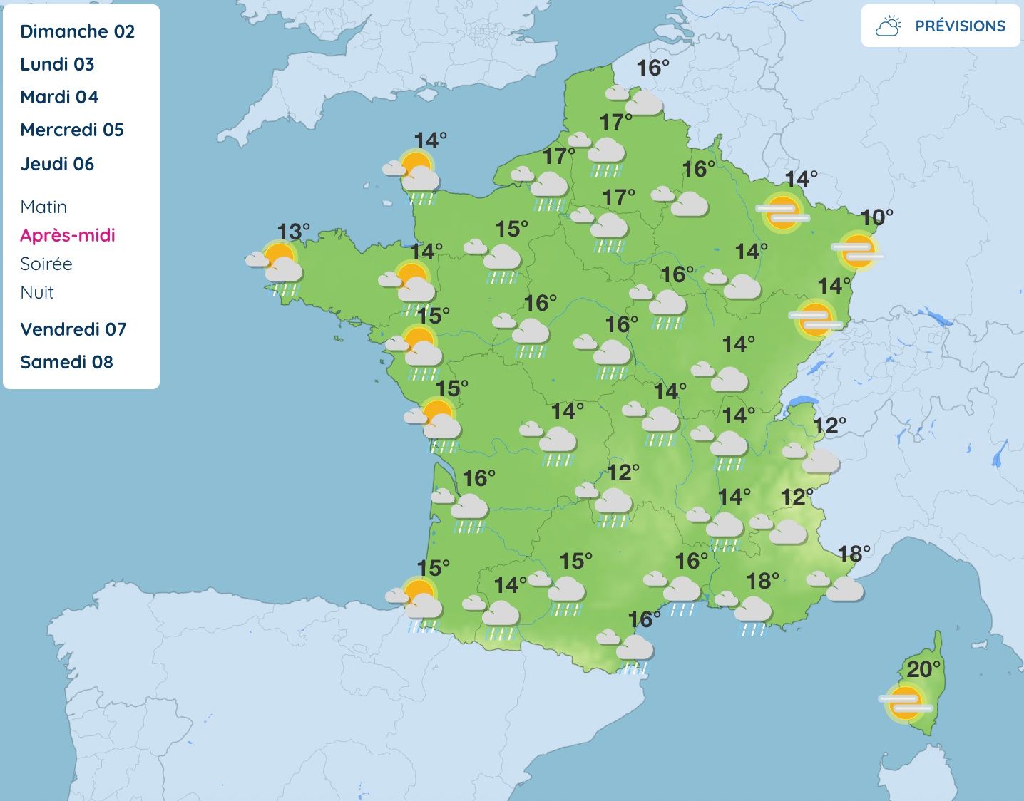 Retour du soleil avant un temps plus instable : voici la météo qu'il fera cette semaine