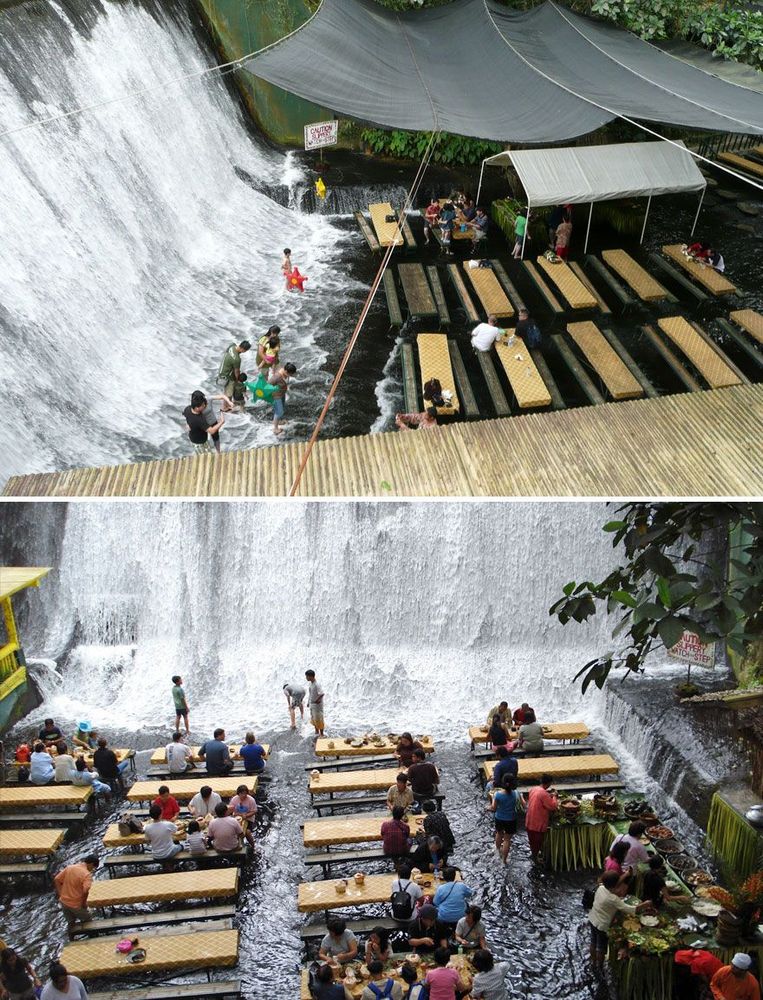 Dînez au milieu d’une chute d’eau au Labassin Waterfall Restaurant, Villa Escudero Resort aux Philippines | So Busy Girls
