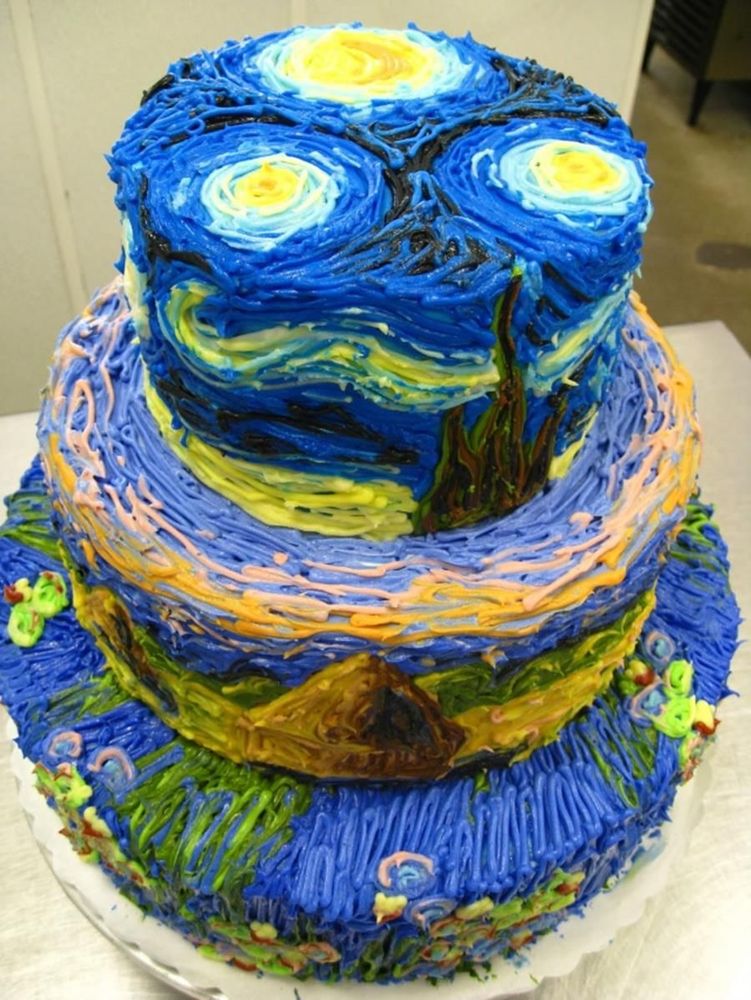 Le gâteau "la nuit étoilée" de Van Gogh | So Busy Girls