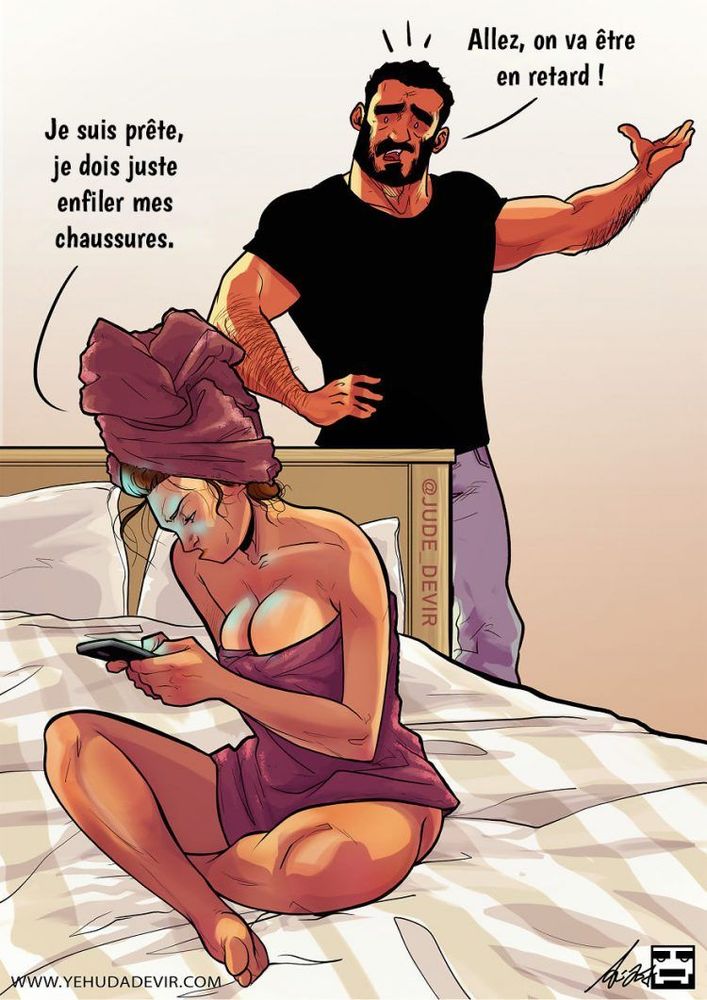 Cet illustrateur s'inspire de sa vie quotidienne avec sa femme pour créer des bandes dessinées amusantes | So Busy Girls