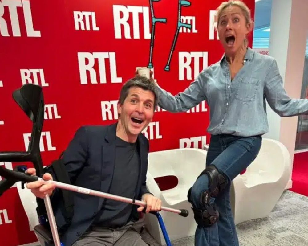 "On ne s’y attendait pas" : fauteuil roulant, béquilles, le début d’année cauchemardesque de Thomas Sotto et Anne-Sophie Lapix | So Busy Girls